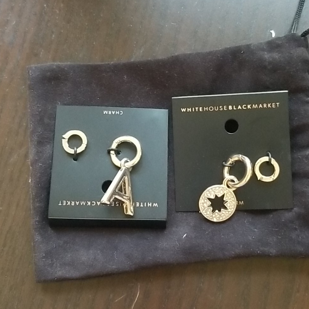 WHBM Initial Charm - Silver tone